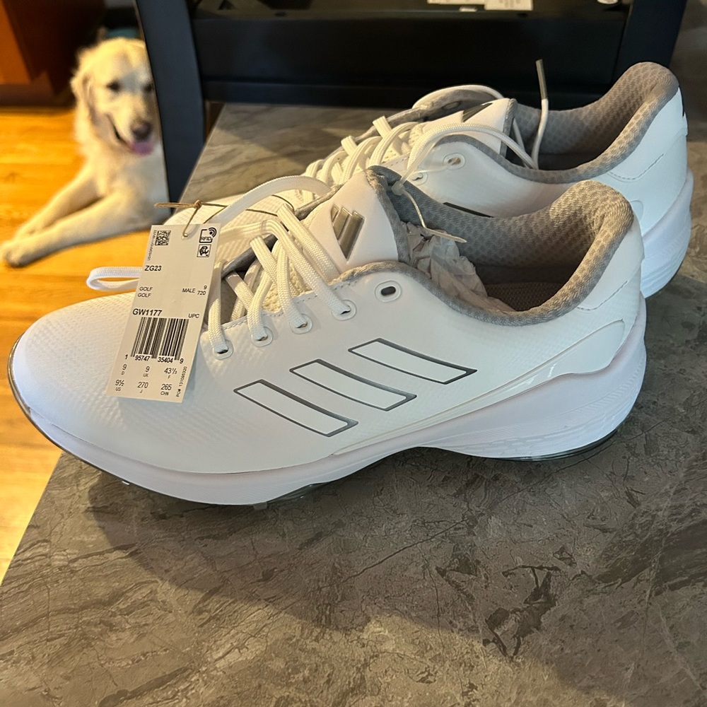 Adidas ZG23 White Silver Men's Golf Shoes - ultralight weight Men’s Size 9.5